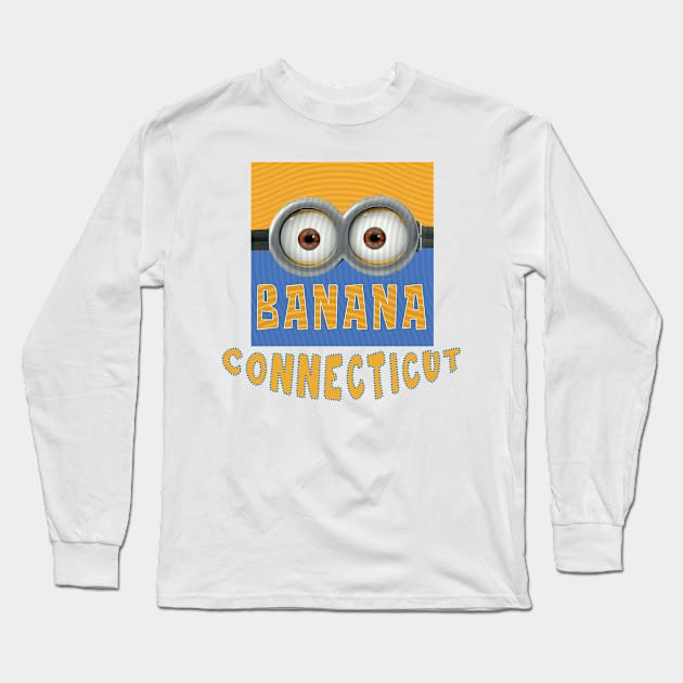 DESPICABLE MINION AMERICA CONNECTICUT Long Sleeve T-Shirt by LuckYA